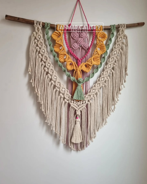 دیوارآویز مکرومه