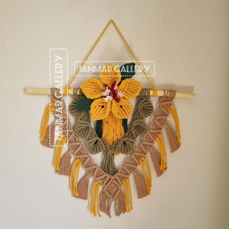 دیوارکوب مکرومه