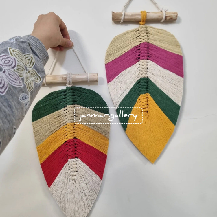 خرید آنلاین دیوارکوب برگ مکرومه از تهران