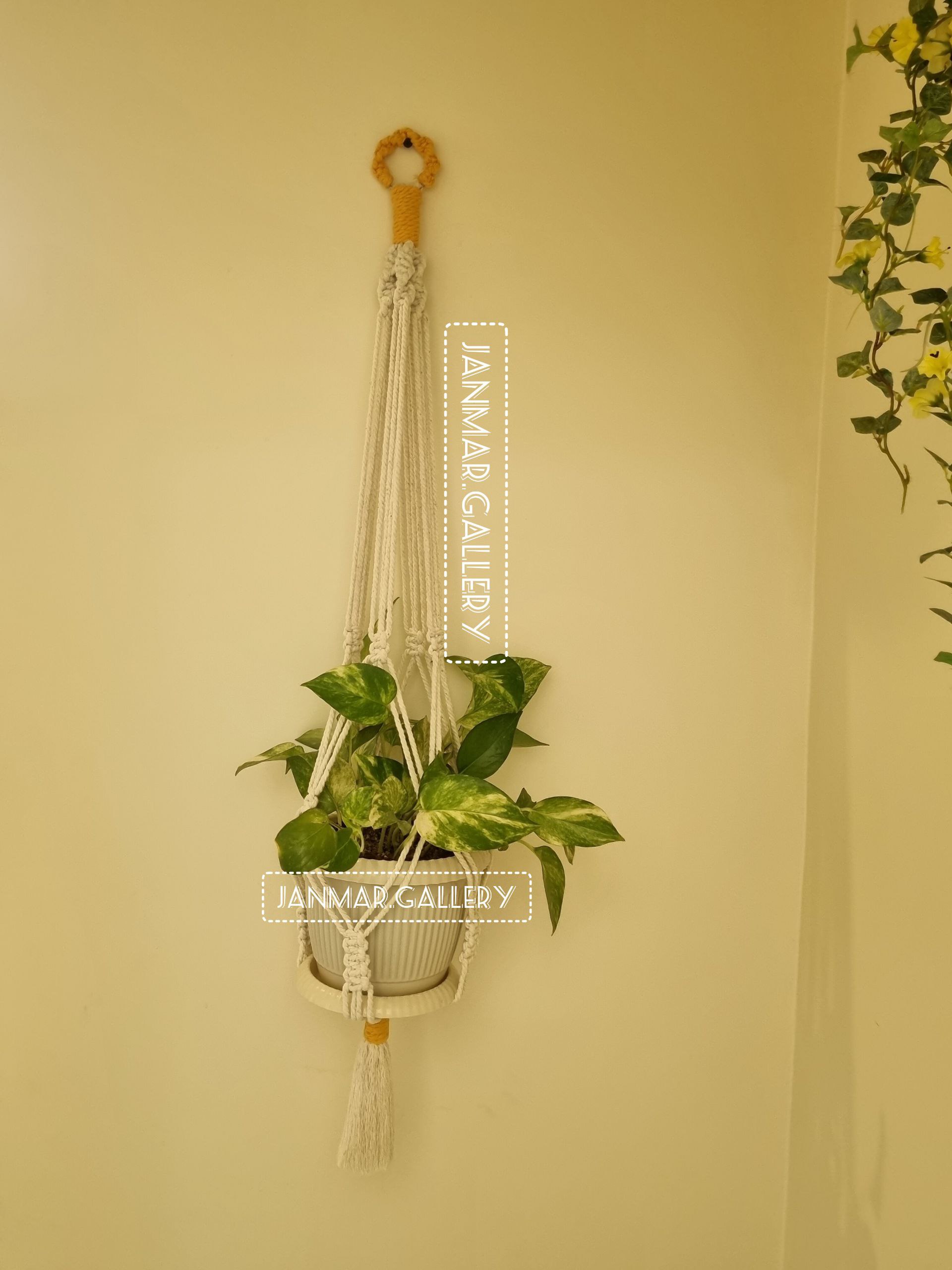 آویز گلدان مکرومه