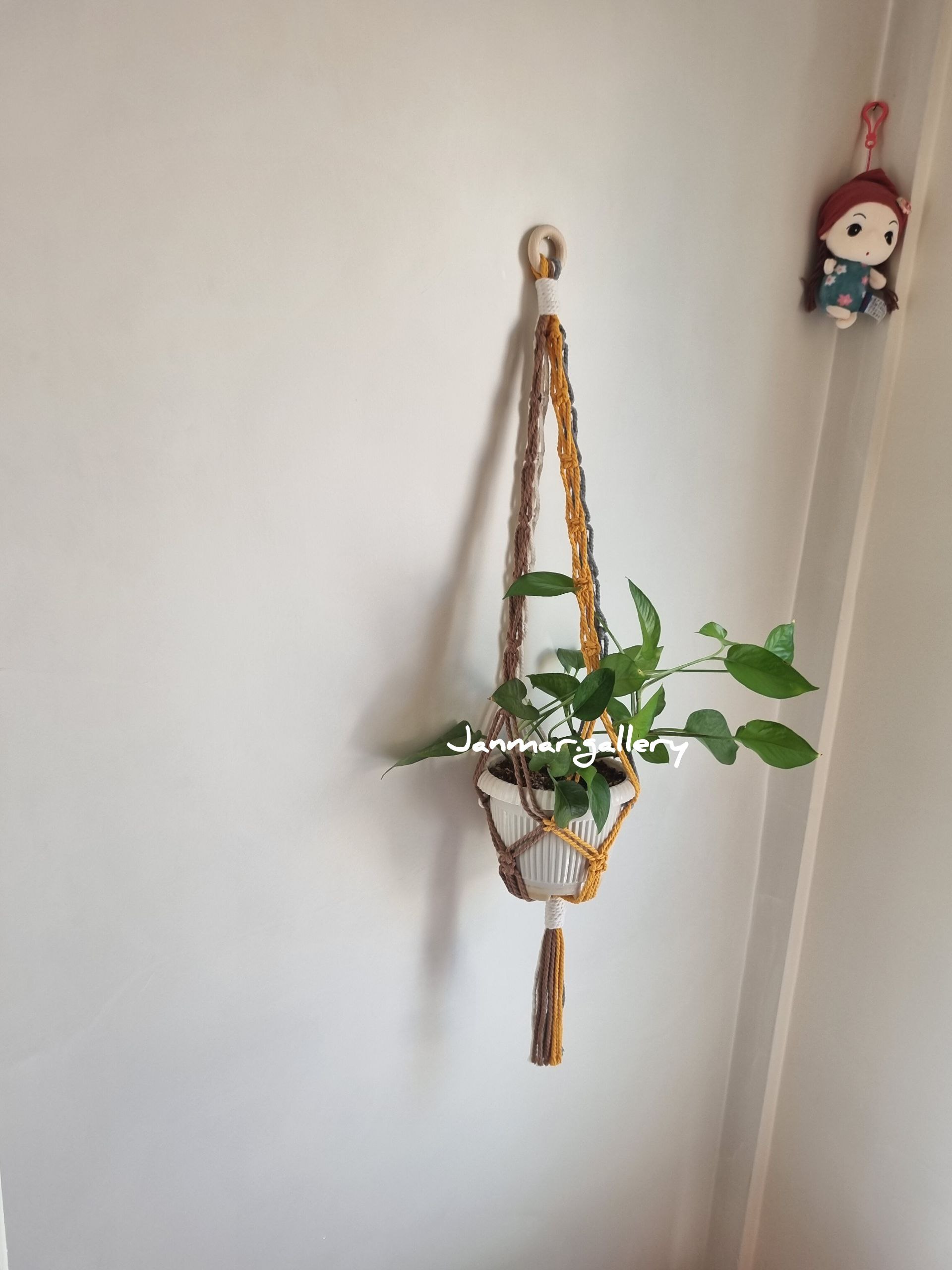 آویز گلدان و نگهدارنده مکرومه