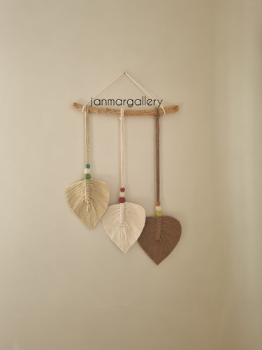 دیوارکوب برگ مکرومه